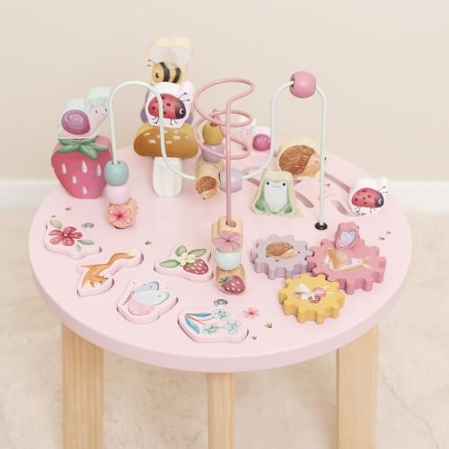 Drewniany stolik edukacyjny Little Dutch Fairy Garden z 5 aktywnościami