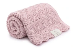 Kocyk merino Pearl powder pink