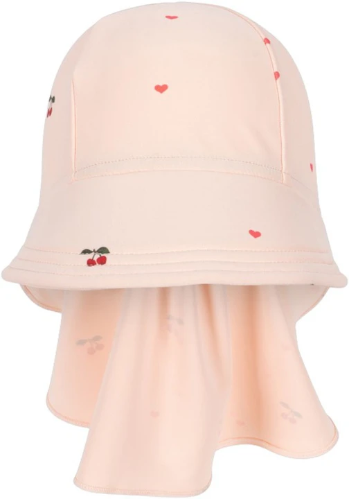 Merle Frill Cherry Coeur Rose – kapelusz UV dla dzieci z osłoną karku