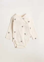 Newborn Body GOTS – kopertowe body niemowlęce Cherry