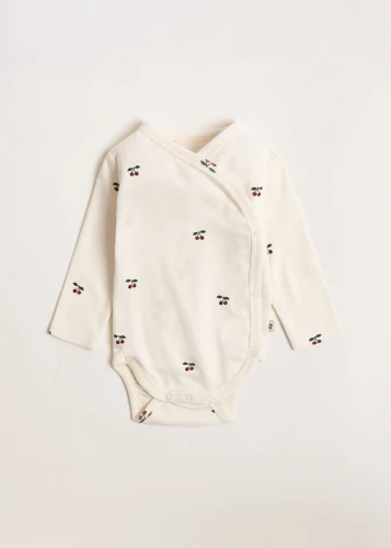 Konges Sløjd Newborn Body GOTS Cherry – kopertowe body niemowlęce