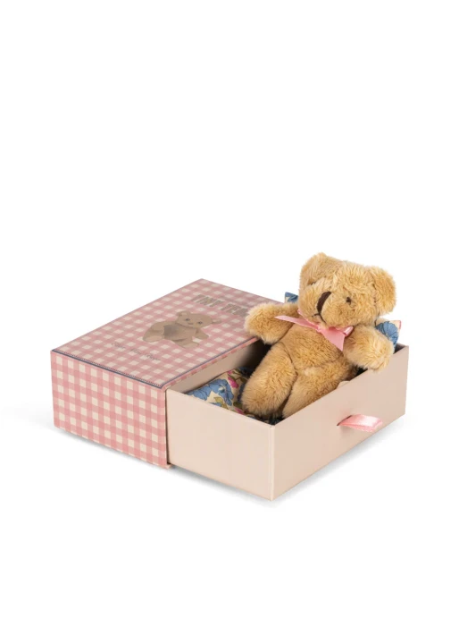 Konges Sløjd Elise Tiny Teddy – miś w różowym łóżeczku