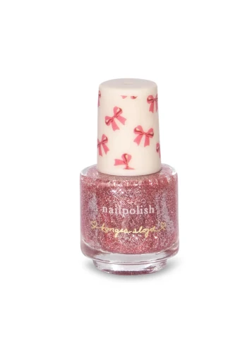 Konges Sløjd Twinkle Peel-Off Nail Art Amour Pink – brokatowy lakier do paznokci dla dzieci