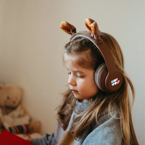 Kidywolf KIDYEARS Bear - słuchawki z uszami misia na głowie dziecka