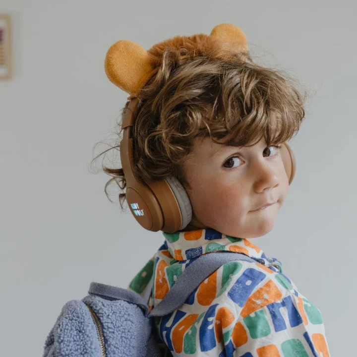 KIDYEARS Lion – dziecięce słuchawki nauszne w brązowym kolorze