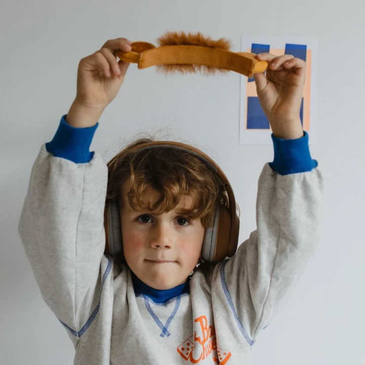 Magnetyczne uszy lwa do słuchawek KIDYEARS Lion – łatwe odpinanie
