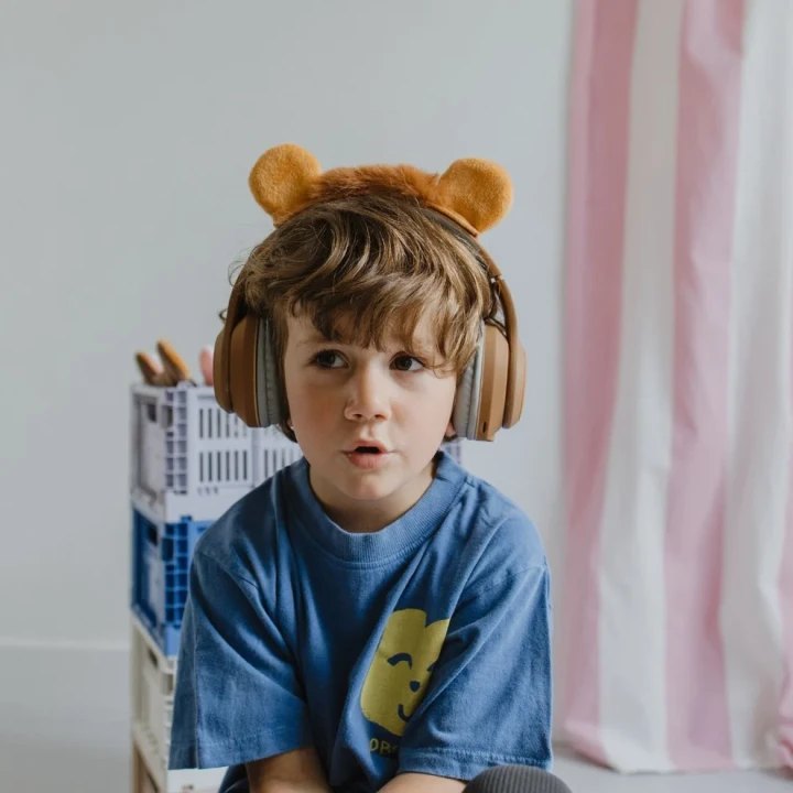 Słuchawki nauszne dla chłopca KIDYEARS Lion – brązowy model