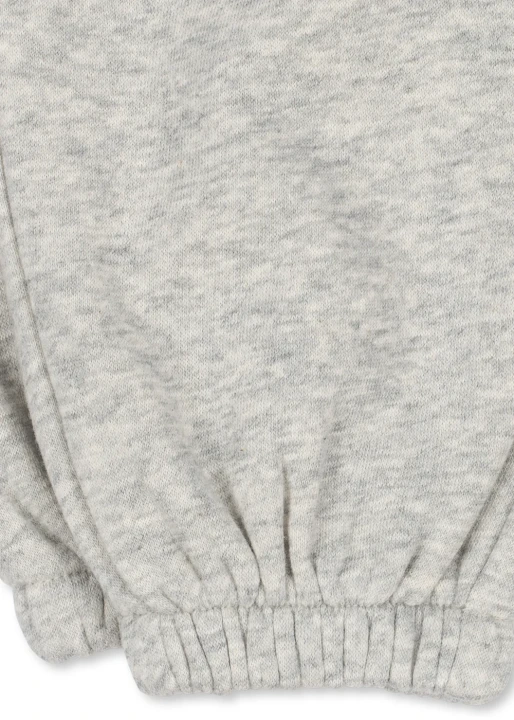 Konges Sløjd Lou Sweat Pants Grey Melange – detal nogawki ze ściągaczem