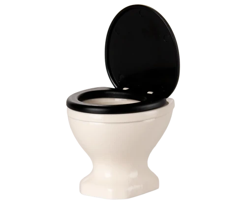 Maileg WC Mouse Off White – miniaturowa toaleta dla myszek z otwartą deską