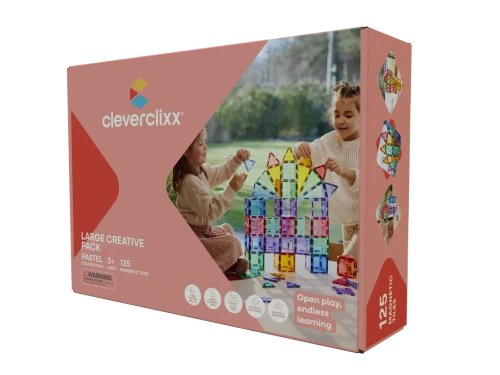Cleverclixx Large Creative Pack Pastel – opakowanie zestawu 125 elementów