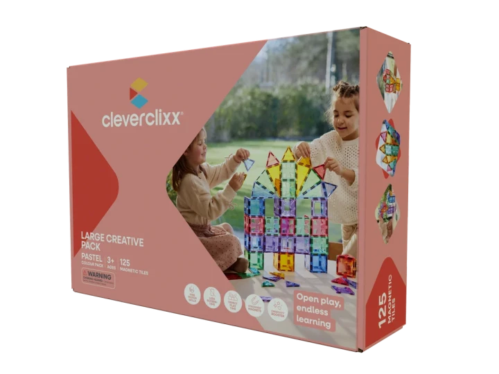 Cleverclixx Large Creative Pack Pastel – opakowanie zestawu 125 elementów
