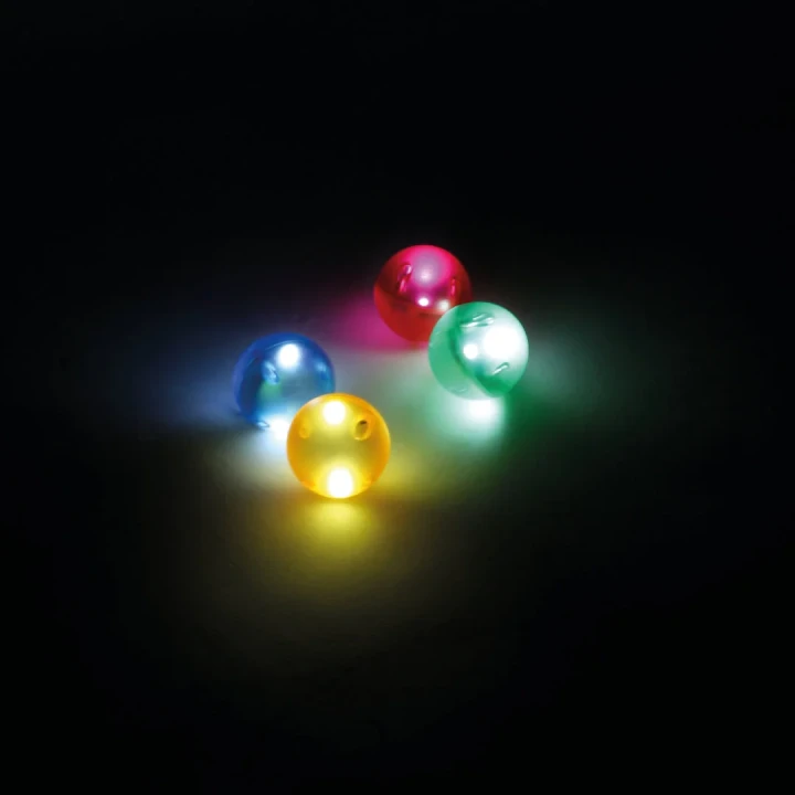 Cleverclixx Ball Run Dazzling Lights Intense – komplet czterech świecących kulek