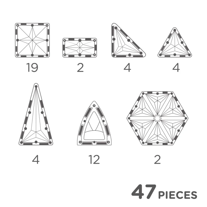 Cleverclixx Curved Dome Pack Intense 47 elementów – zawartość zestawu