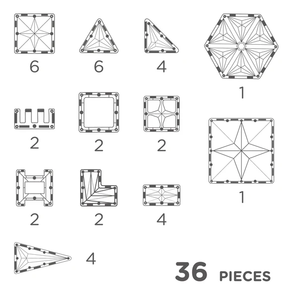Cleverclixx Petite Pack Pastel 36 elementów – zawartość zestawu