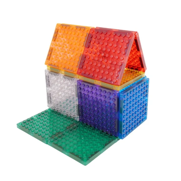 Cleverclixx Brick Tiles Pack Intense 16 elementów, domek z kolorowych płytek