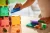 Cleverclixx Brick Tiles Pack Intense 16 elementów, dokładanie niebieskiej płytki