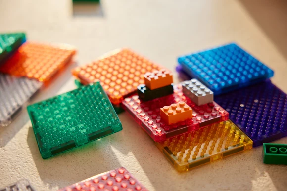 Cleverclixx Brick Tiles Pack Intense 16 elementów, płytki połączone z klockami