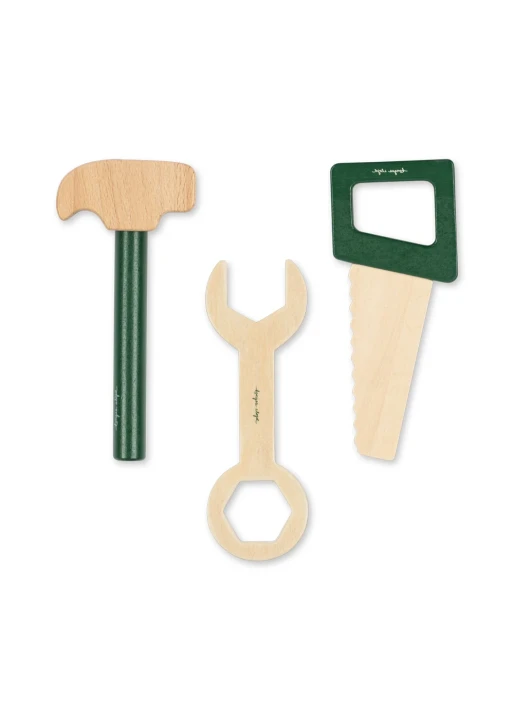 Konges Sløjd Tool Bench Multi – drewniany młotek, klucz i piła